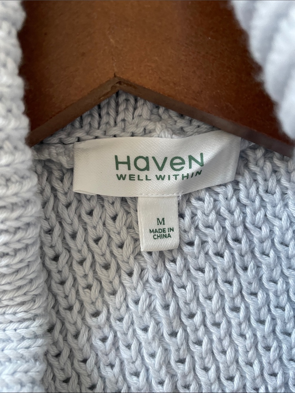 Light blue cottonOpen-Front Shawl Collar Cardigan